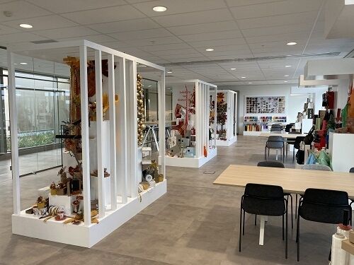 De showroom van de Dimensio merk Chocapack.